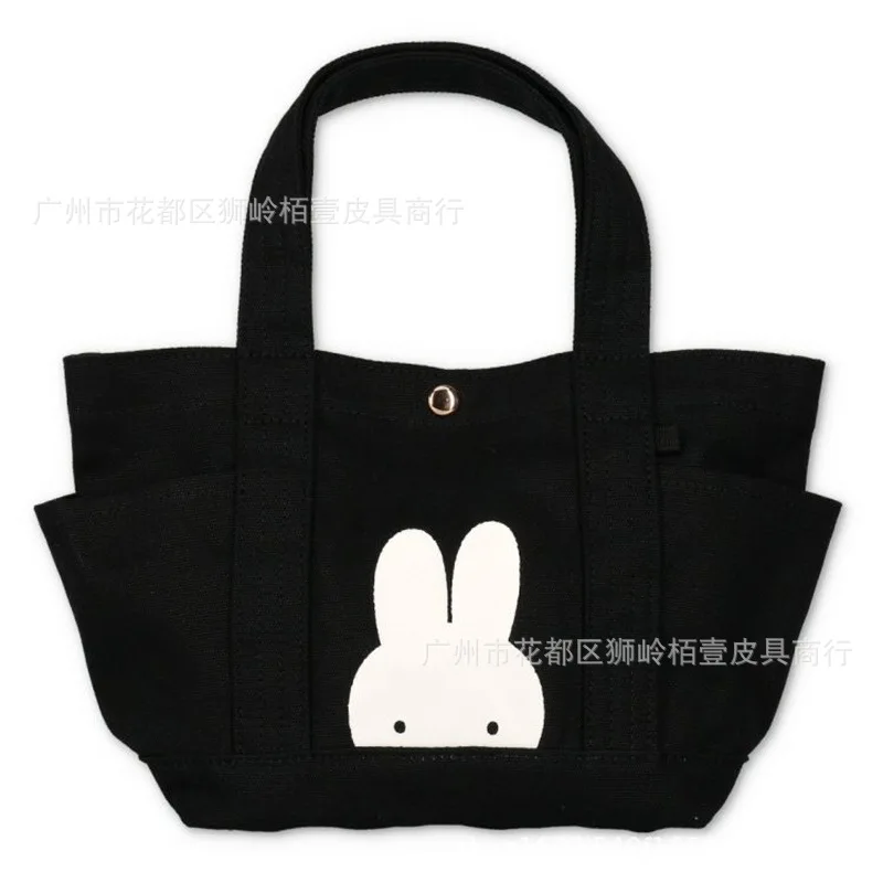 Kawaii Anime Miffy Rabbit New Handbag Canvas Bag Large Capacity Cartoon Cute Handbag Fashion Portable Lunch Bag Gifts for Kids