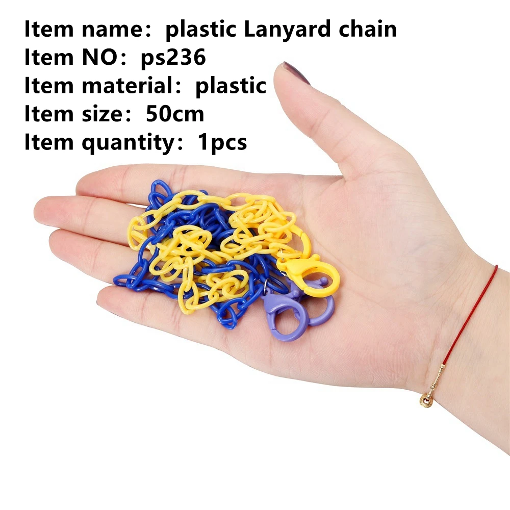 1 Pc 50Cm Colored Acrylic Rope Chain Plastic Glasses Chain For jewelry making