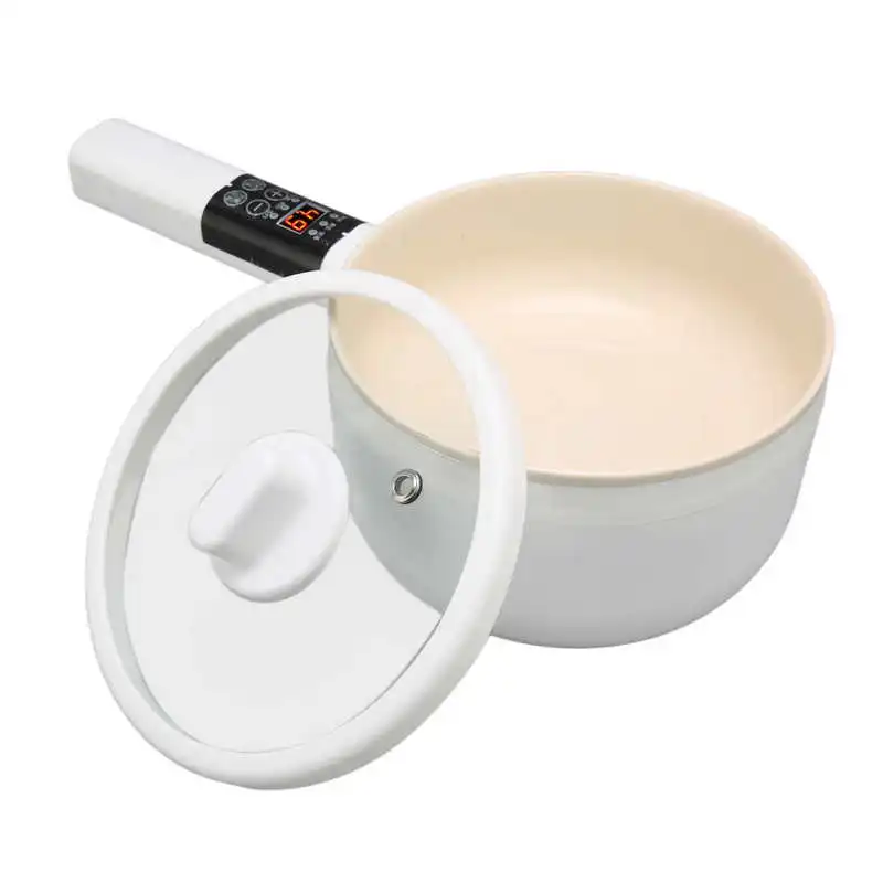 Padella elettrica multifunzionale a strato singolo portatile da 1,8 litri con 5 modalità di cottura per pentole da ufficio per dormitorio