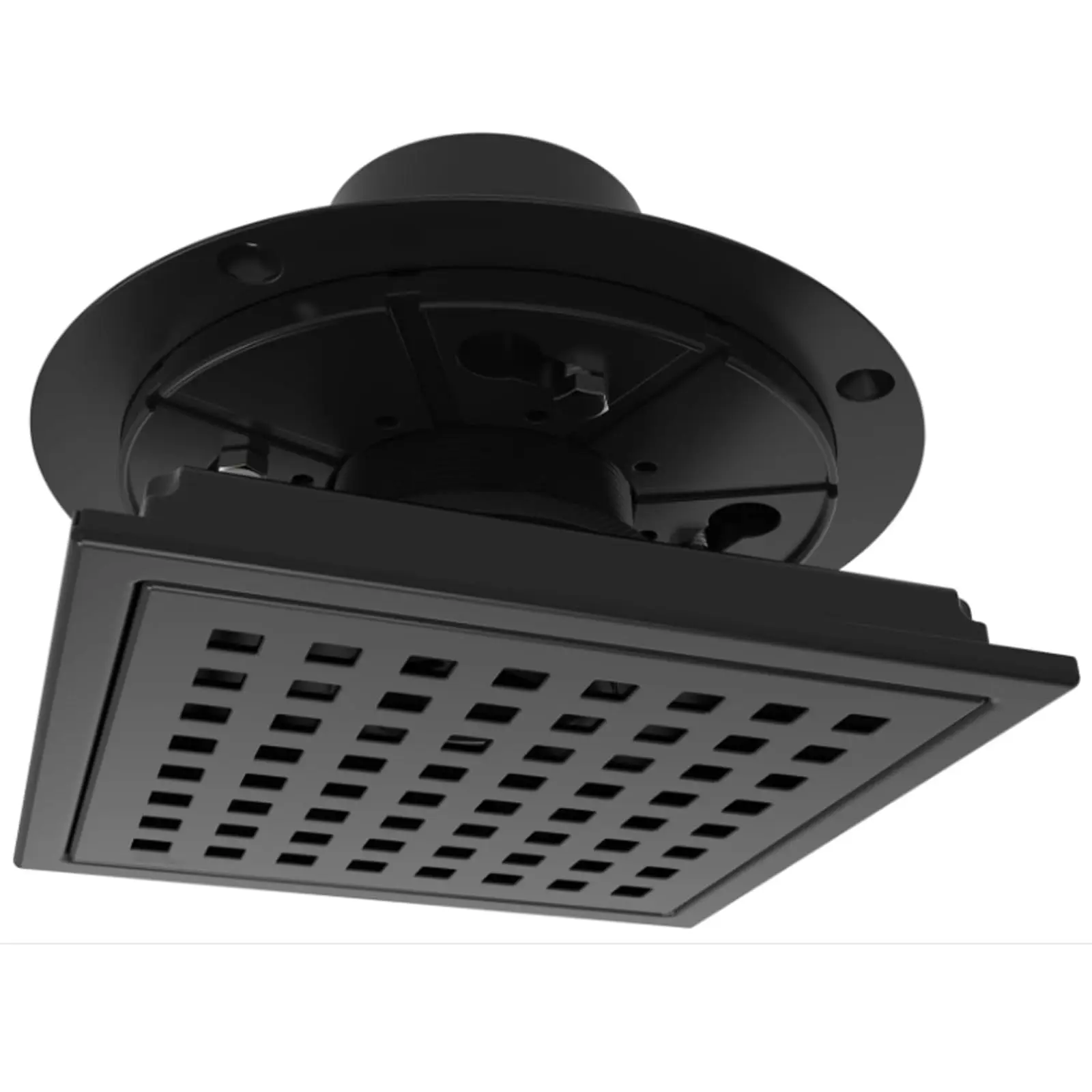 

6 Inch Square Floor Drain With Removable Grate Matte Black Stainless Steel Hair Strainer