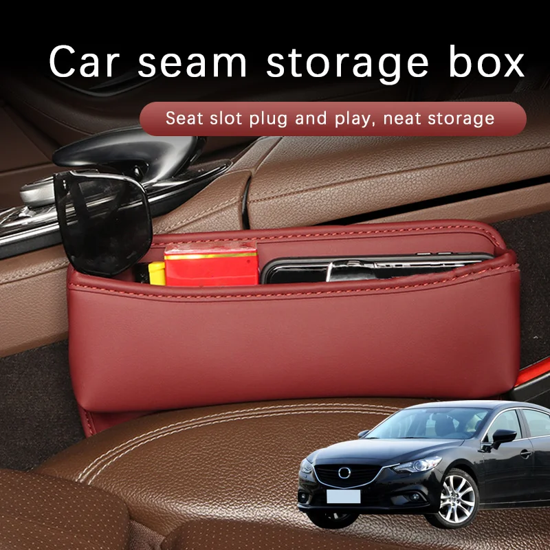 

Car Seat Gap Storage Box Driver Front Auto Seat Gap Filler Organizer Wallet Keys Card Storage Box For Mazda Atenza