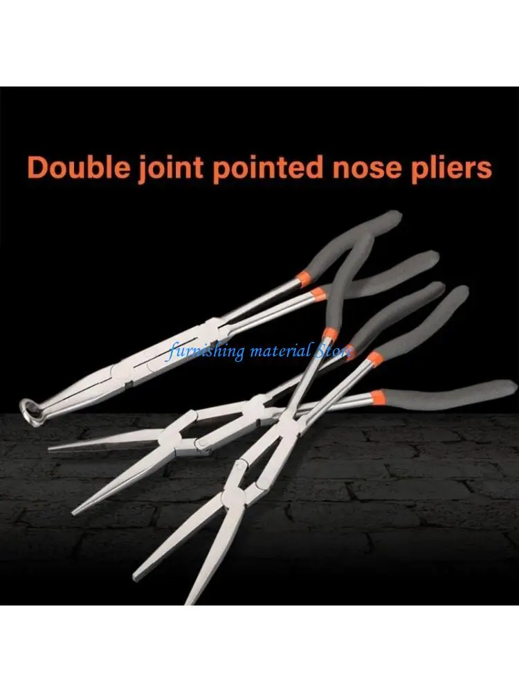 

Y5GD Comfortable Grip Double Joint Pliers Carbon Steel for Tight space & Small Part