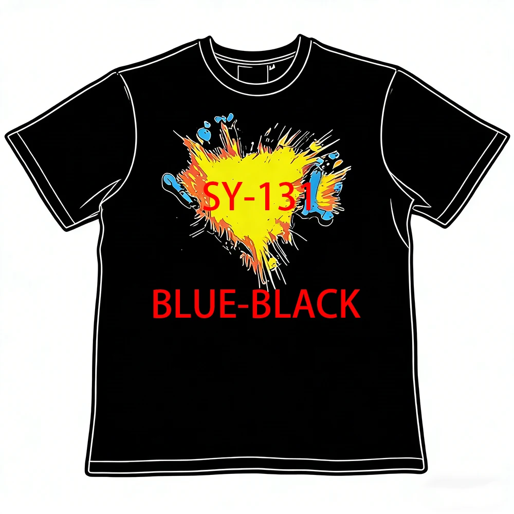 

SY-131 Хлопковая футболка унисекс с короткими рукавами Футболка для бега Летний спортивный костюм Топ Джерси Сине-желтая рубашка с короткими рукавами с принтом