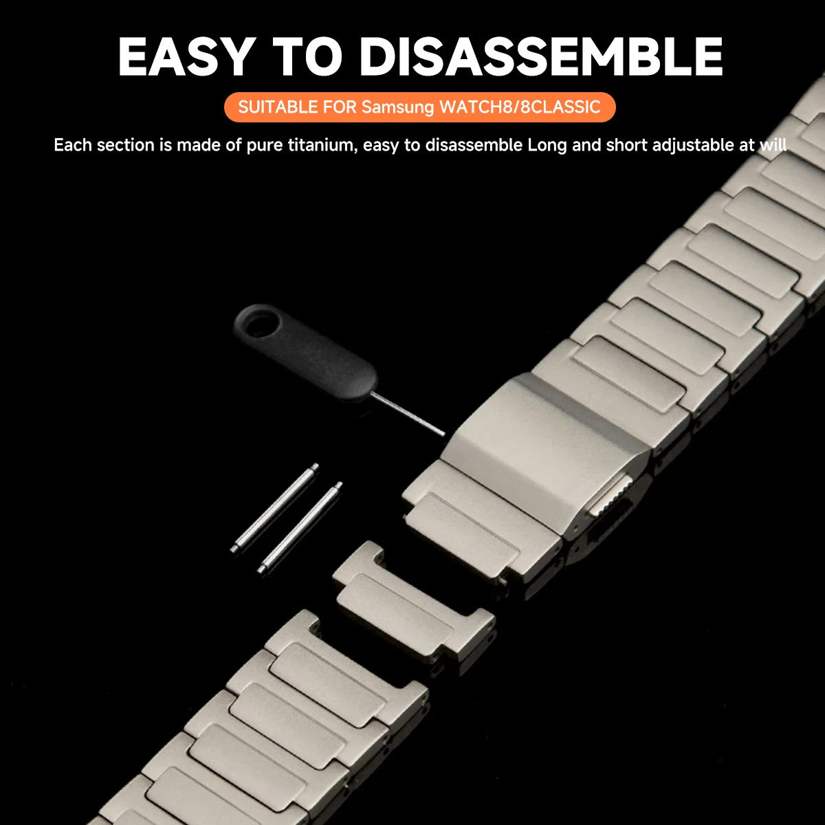 Роскошные ремешки из нержавеющей стали для Samsung Galaxy Watch 8, 40/44 мм, браслет с магнитной пряжкой для Galaxy Watch 8, классические аксессуары