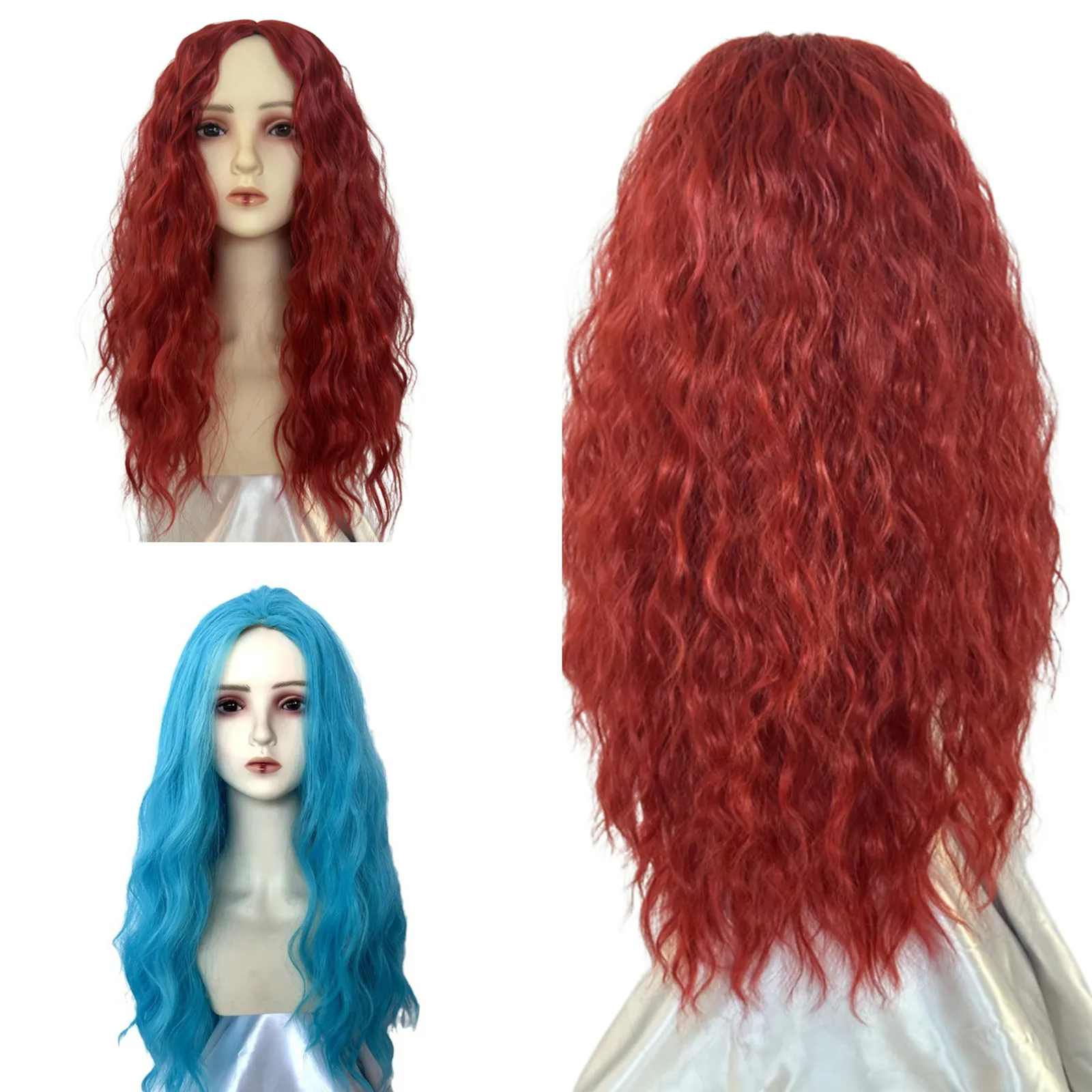 Halloween Red Cosplay Wigs For Kid Adult Accessories The Rise of Red Festive Girl Women Party Wig Cosplay Costumes Props