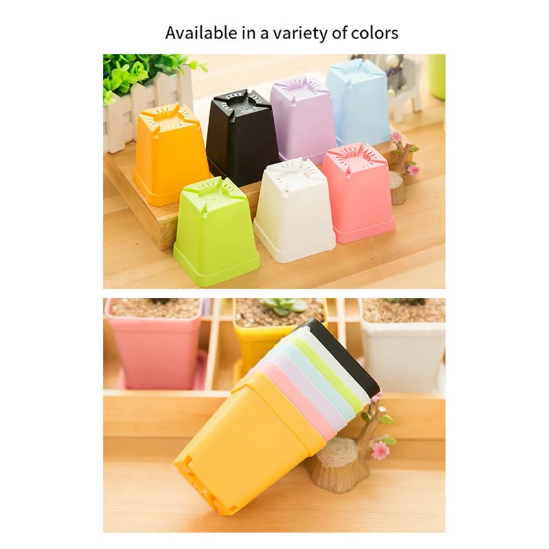 

RM-Mini Colorful Flower Pots, Plastic Flower Pots, Succulent Flower Pots (Random Colors)