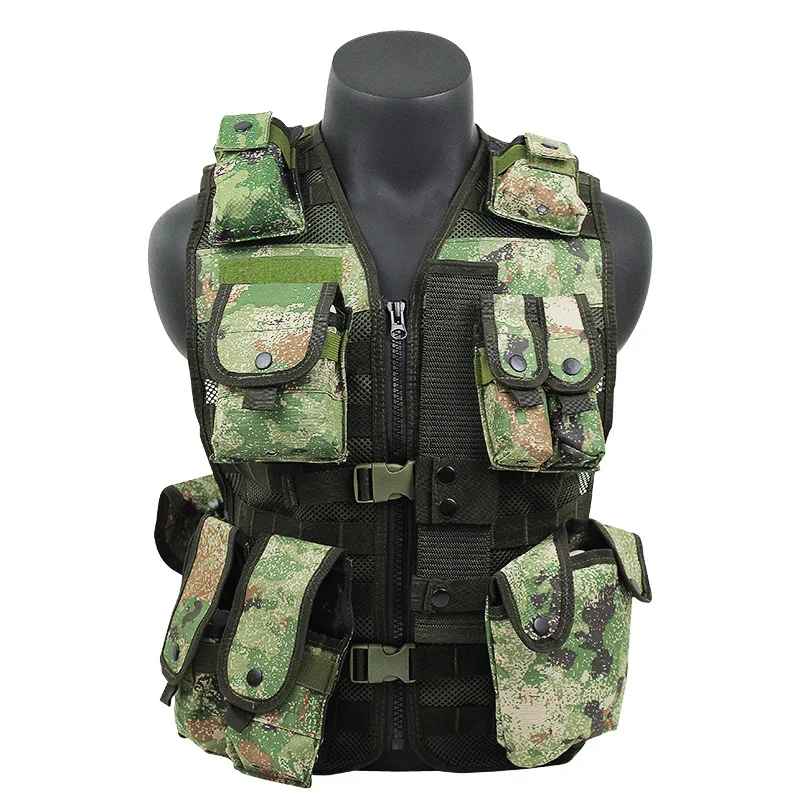 Grid tactical vest vest outdoor real cs equipment military fans multi-functional training clothes.