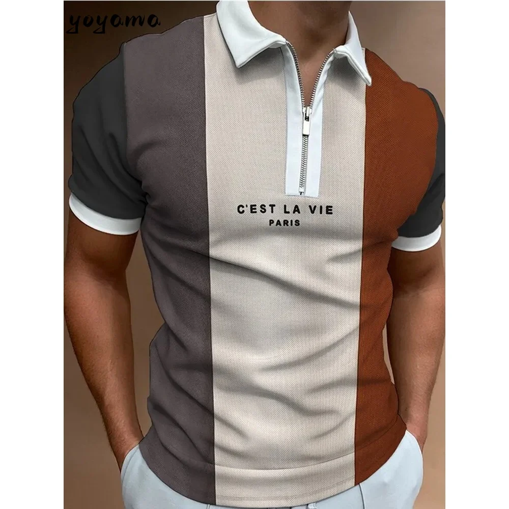 Men's Polo Shirt Fashion 3D Printed Breathable Men's Top Trendy Versatile Men's Polo Short Sleeved Casual Sports Men's Clothing