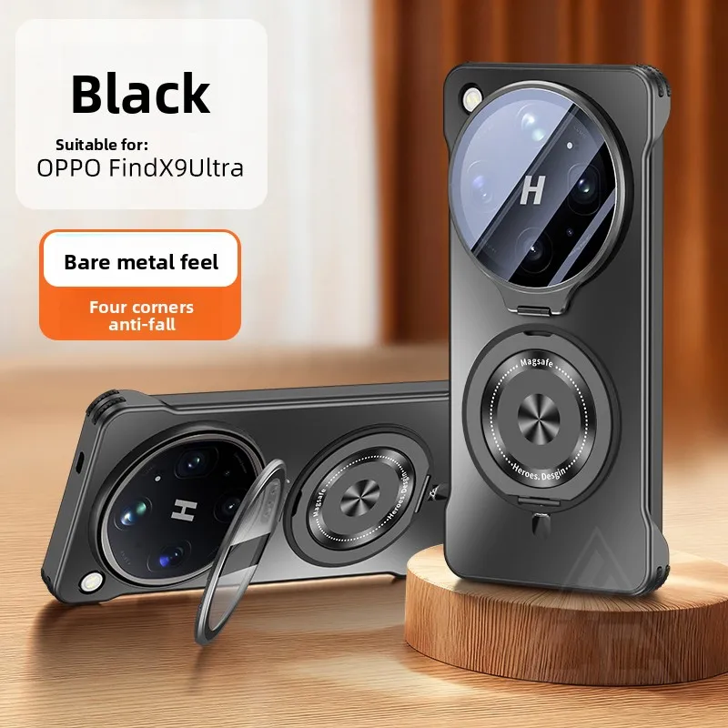 Magnetyczne etui na OPPO Find X9 Ultra Pro z uchwytem na obiektyw, bezramkowe, zapewniające uczucie naturalnego, gołego telefonu, odporne na wstrząsy, do OPPO Find X 9 Ultra Funda — zdjęcie produktu 3