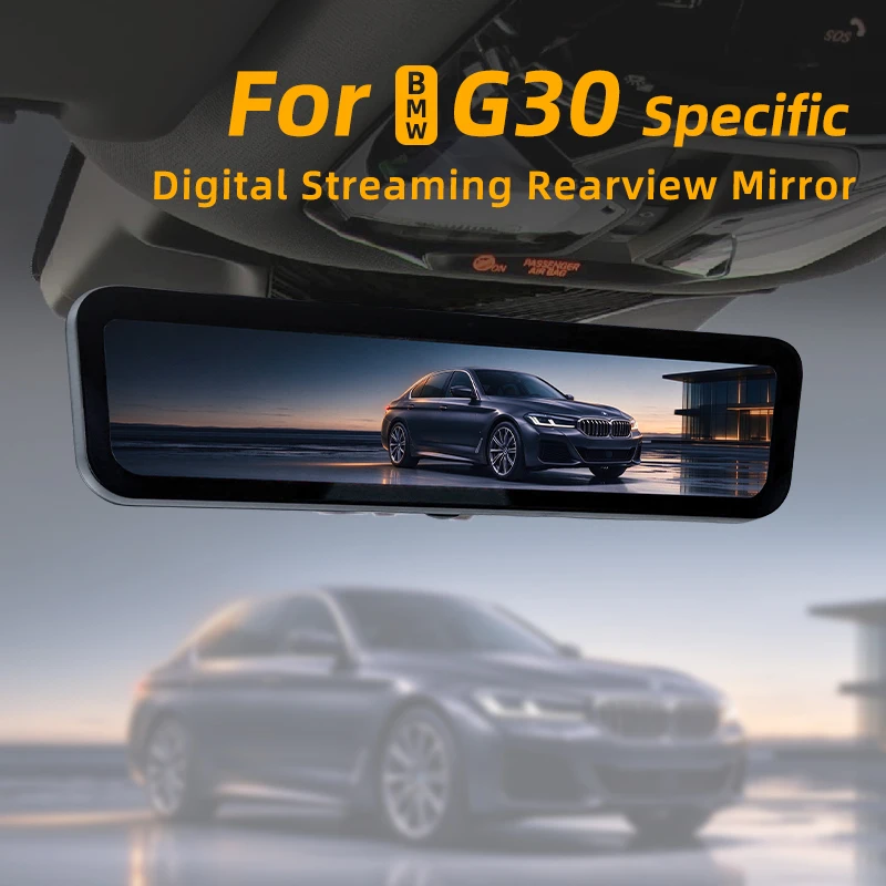 SINJET For BMW 5 Series G30 with HD Night Vision Camera Dash cam 9.2 inch Touch Screen Car Electronics Digital rearview mirror
