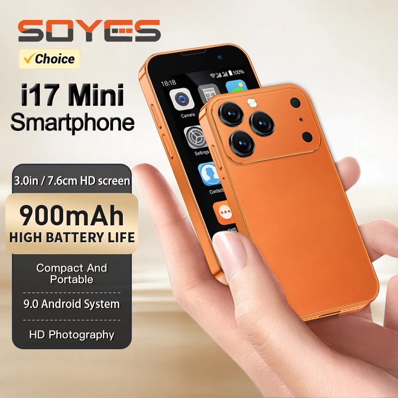 SOYES i17 Mini Android 9.0 Smartphone 3.0 Inches 2GB RAM 16GB ROM Dual SIM Standby Dual Camera Play Store 3G Little Phone