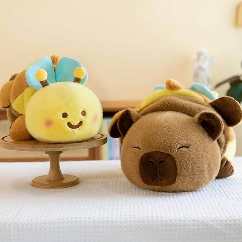 Capivara animal de pelúcia reversível animais de pelúcia kawaii pelúcia capivara plushie realista lance travesseiro bonecas de pelúcia para