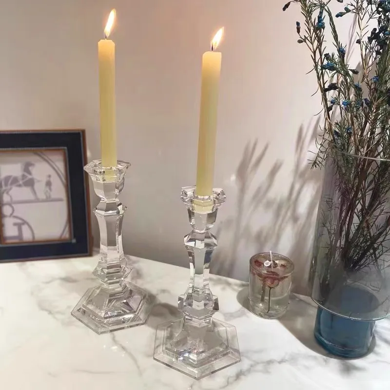 2pcs a set candles Crystal candlestick Pendant