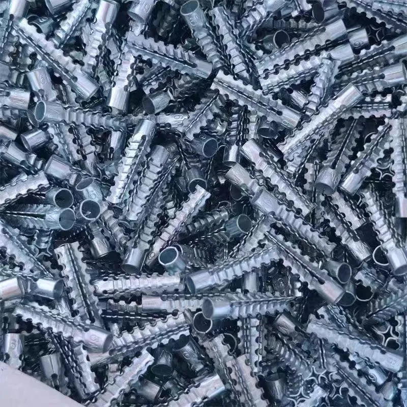 20sets Metal Serrated Expansion Tube Self Tapping Screws Pipe Drilling Plug for Concrete Wall Anchors Fasteners Bolt Kits