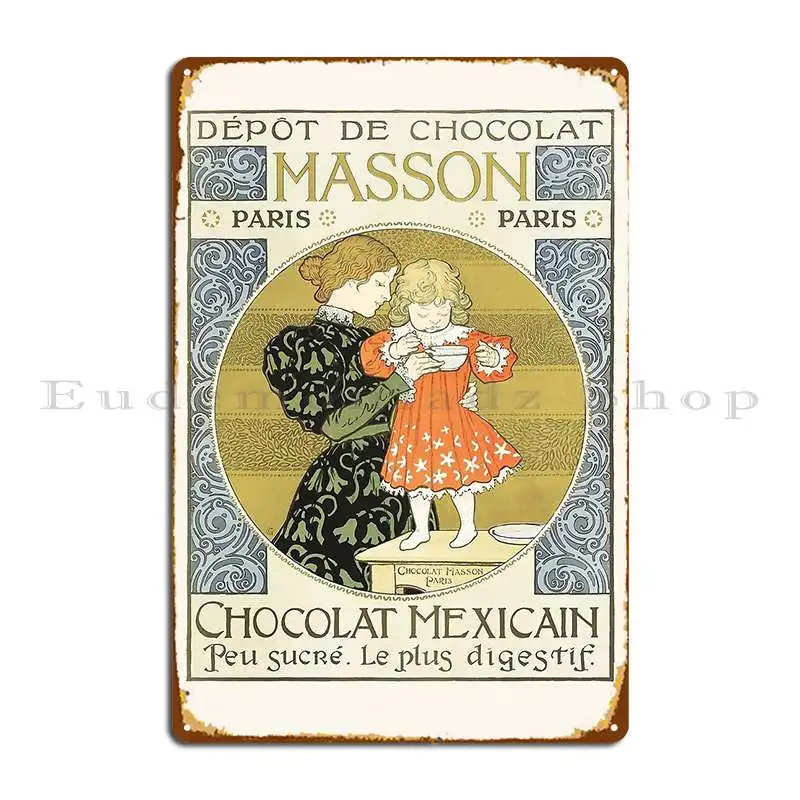 Póster de placa de Metal de Chocolate Mecicain, Bar, cueva, decoración de pared clásica, personaje, Pub, cartel de estaño