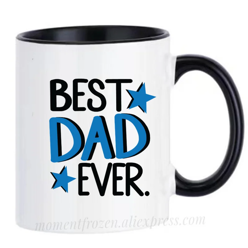 El mejor papá de la historia, papá, papá, tazas de té, café, Mugen, diseño único, vajilla de leche, café, calcomanía para oficina en casa, regalos para el Día del Padre