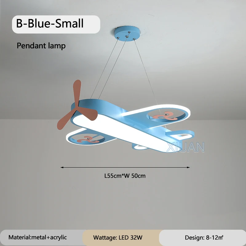 Vliegtuig Lichtroze Geel Blauw Vliegtuig Hanglampen Hout Metalen Schansen Kids Slaapkamer Hangende Plafondlampen Kleuter School Led