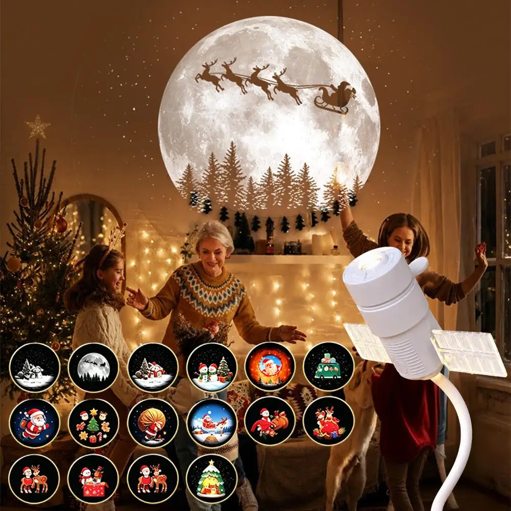 Car Starry Sky Projector Lamp USB Powered Galaxy Night Light With 8‑16 Galaxy Film Flexible Neck Auto Ceiling Romantic Lighting