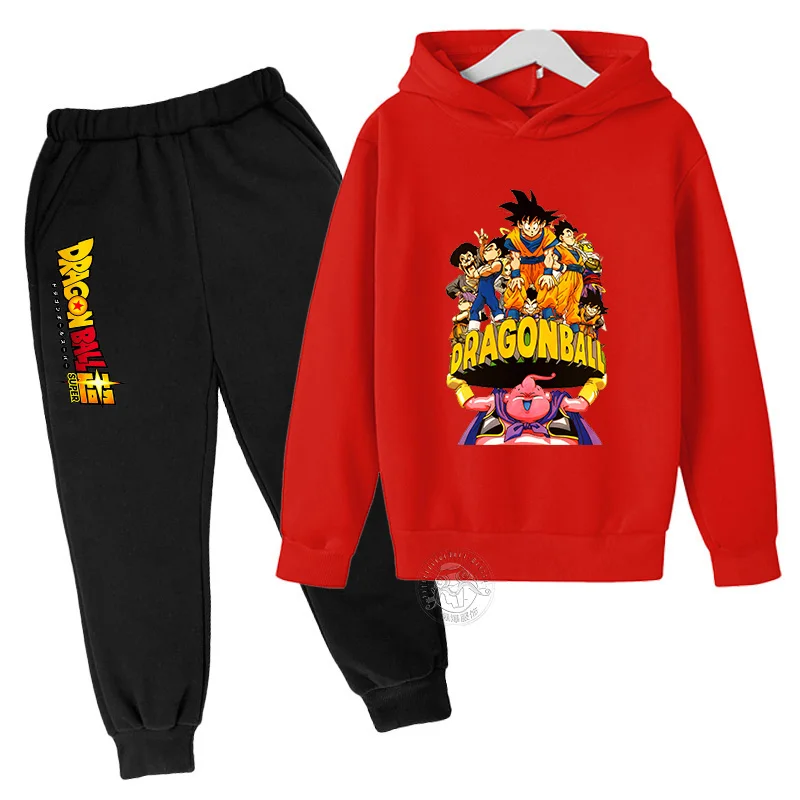 Dragon Ball Z Spring Boys 2pcs Baby Boys Girls Clothes Hoodie + Pants Kids Sport stitch Suit Goku Sweatshirts Sport Hoodie Sets