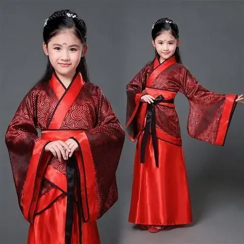 Costume Dance Performance Cosplay Chinese Traditional Dress for Girls Show Child Hanfu Dress Clothing Kids Set Ancient Chinese