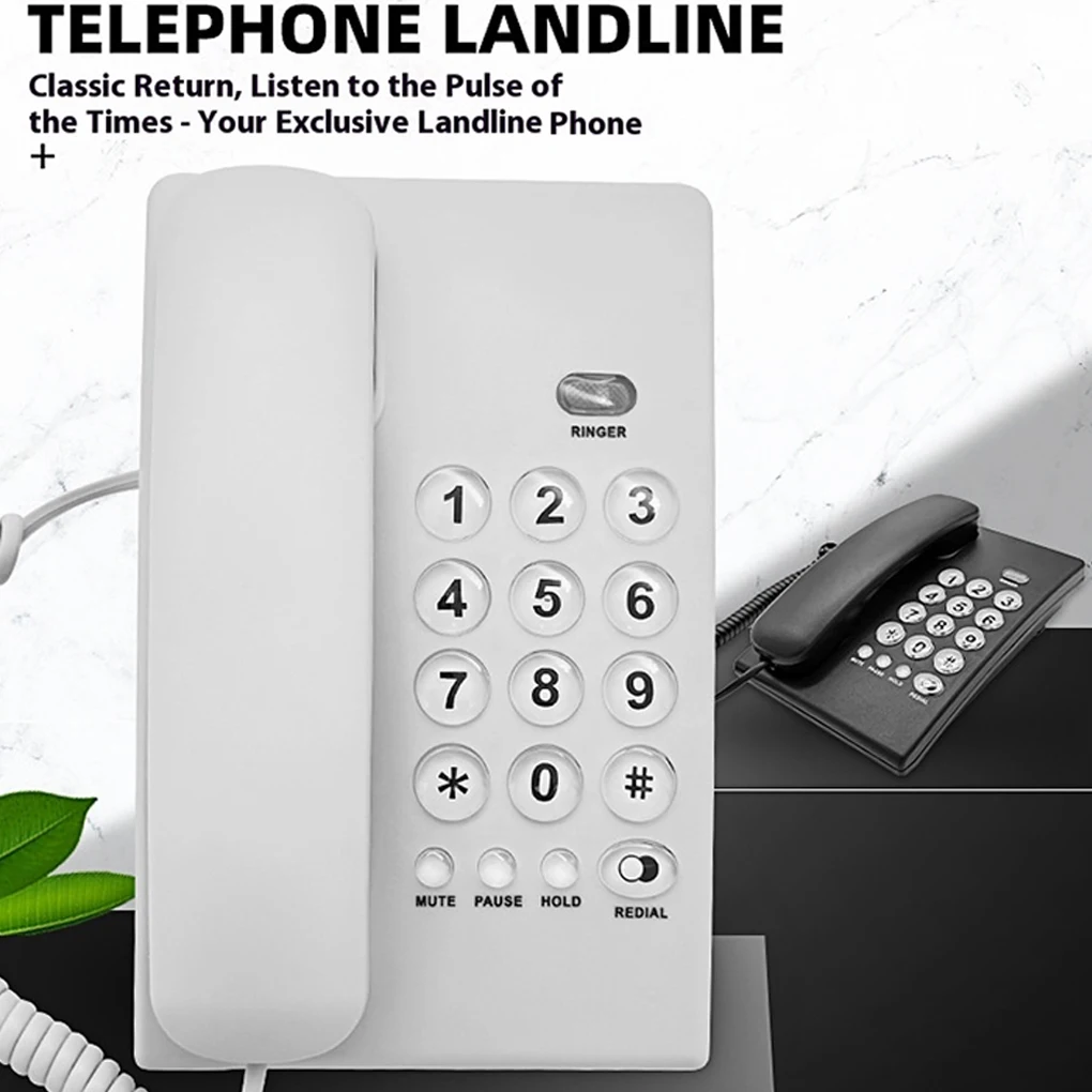 Corded Landline Telephone for Home Office Desk House Phone Home Phone Large Buttons Corded Telephone for Hotel Bathroom