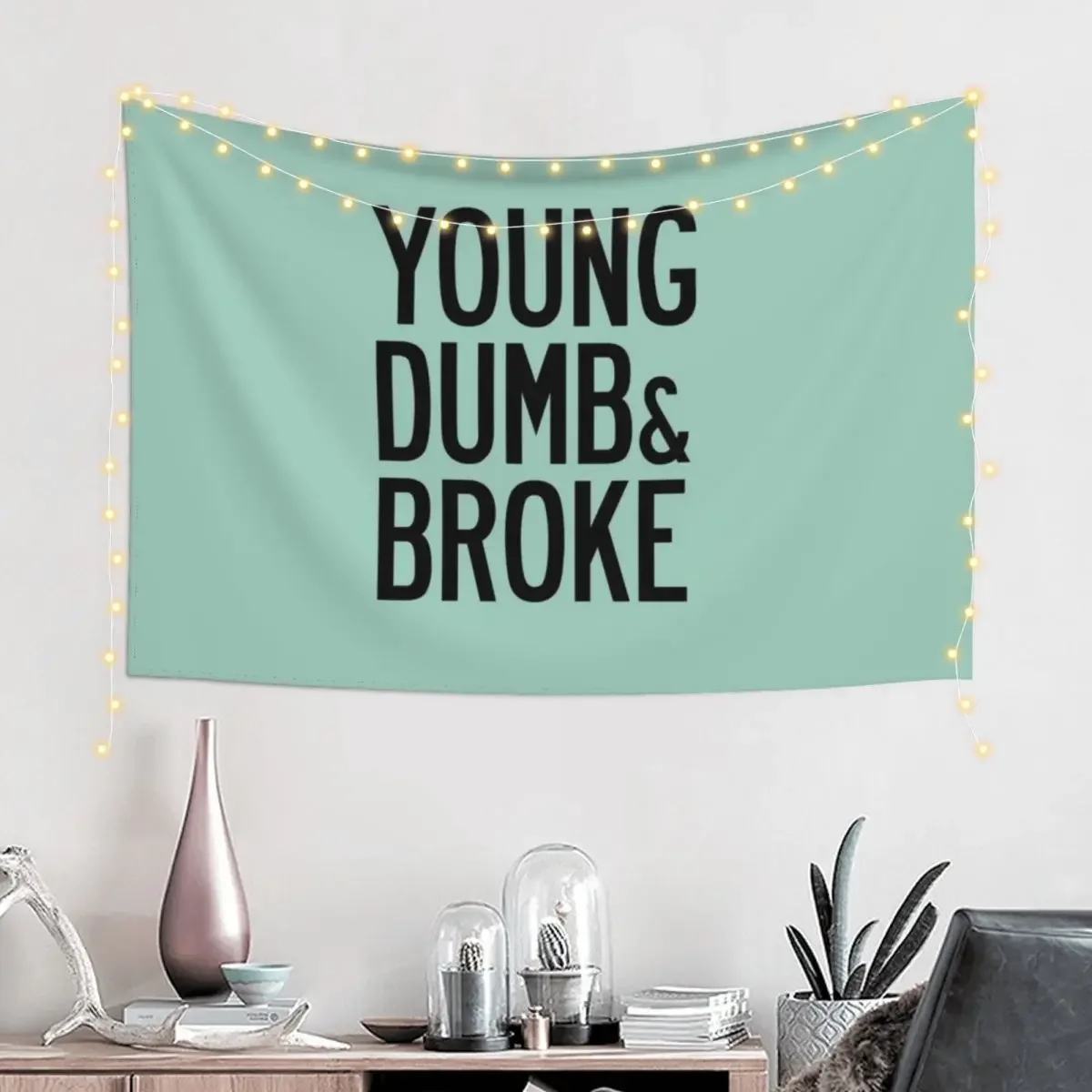 KHALID YOUNG DUMB & BROKE LYRICS Tapestry Bedroom Decor Aesthetic Wall Hanging Wall Decorations Tapestry