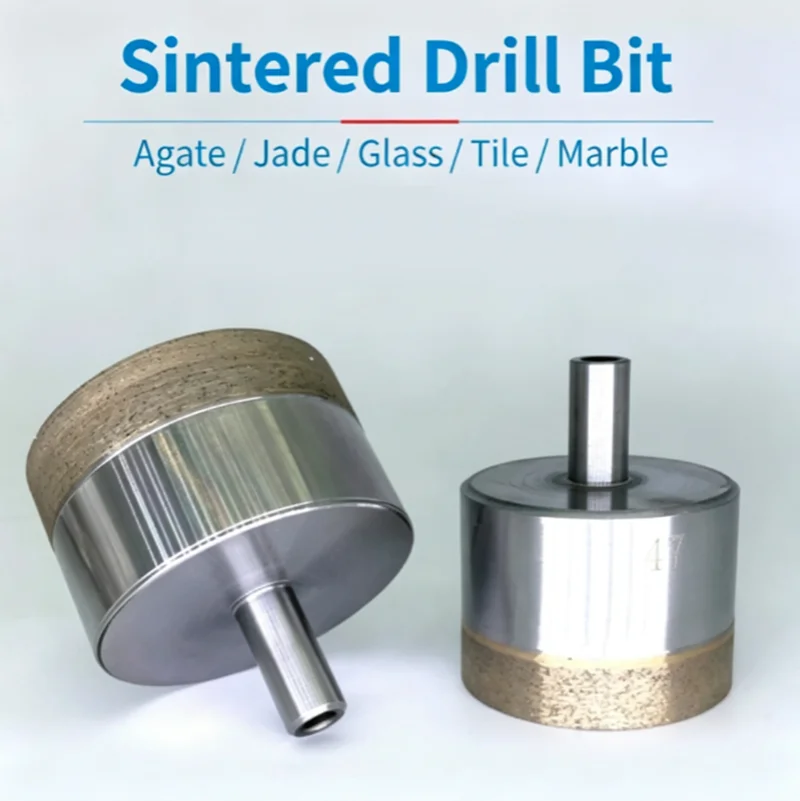1PCS 4-26mm Straight Shank Glass Sintered Diamond Drill Bit with 6 Shanks Marble/Glass/Ceramic/Jade/Agate Drilling Tools
