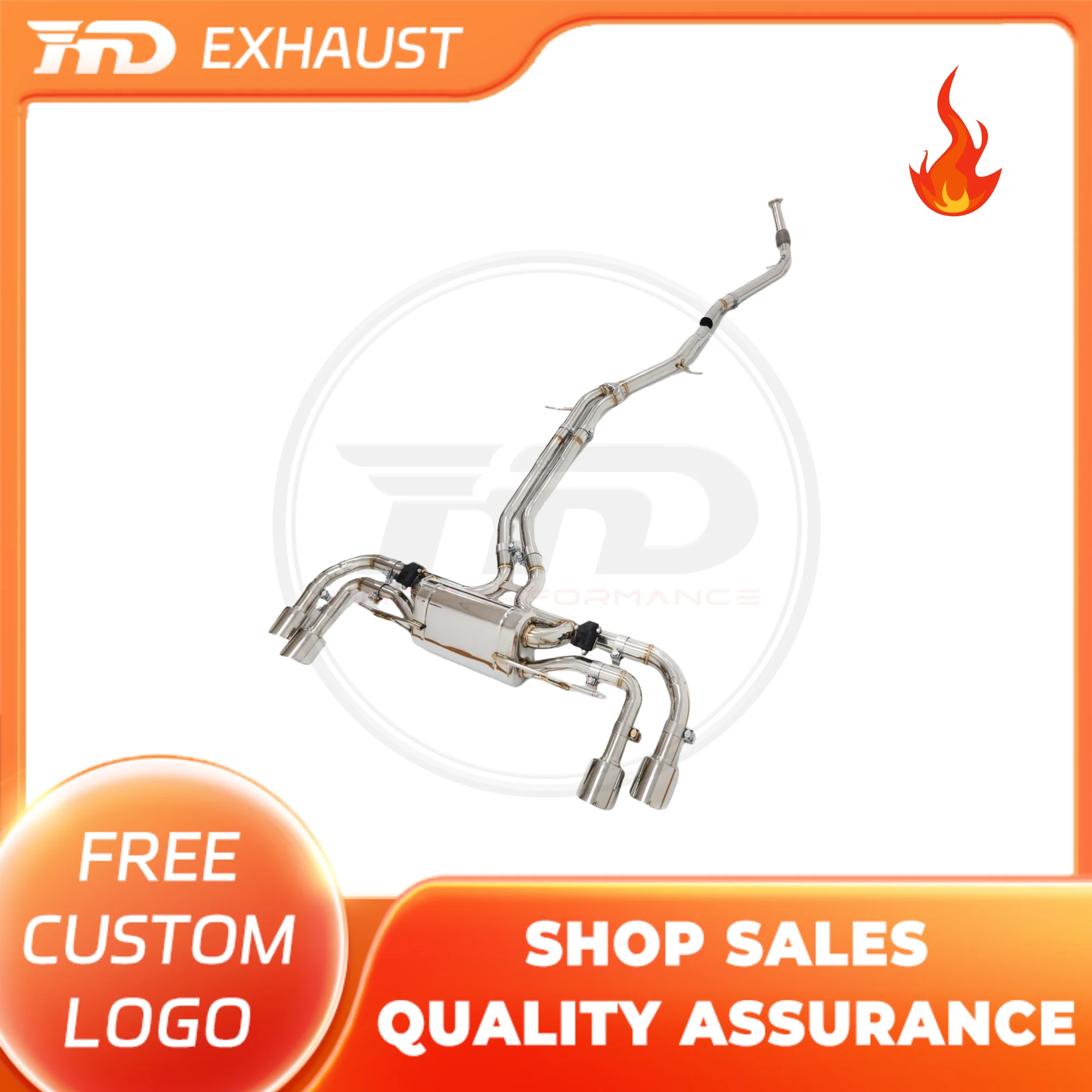 

HMD Hot sale Exhaust System High Flow Performance Catback for Porsche cayenne 3.0T Car Accessories With Valve and Front Pipe