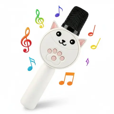 Kids Portable Karaoke Machine Toy, Bluetooth Microphone Speaker with Magic Voice Changer HIFI Sound for Children Play