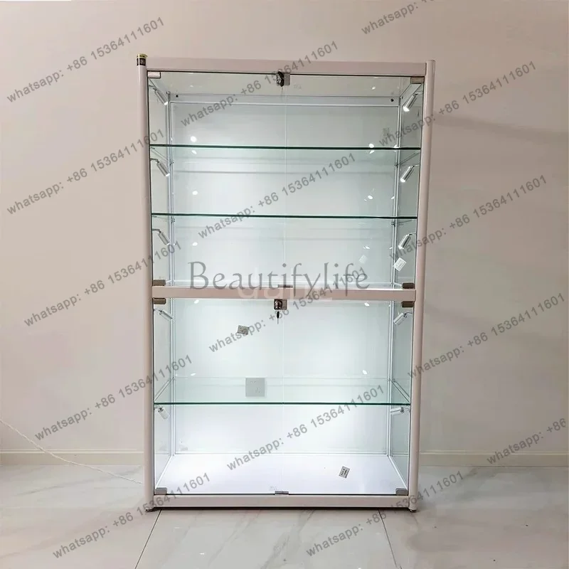 Custom.Best Seller Aluminum Frame Glass Showcases For Display Products Curio Cabinet Glass Display Practical Glass Trophy Ca
