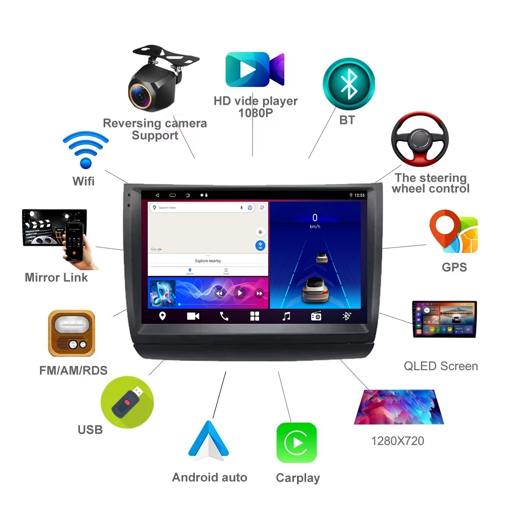 أندرويد 15 لتويوتا بريوس 20 2003-2009 راديو تلقائي الوسائط المتعددة ستيريو رئيس وحدة لاعب الملاحة شاشة نظام تحديد المواقع Carplay No 2din DVD #5