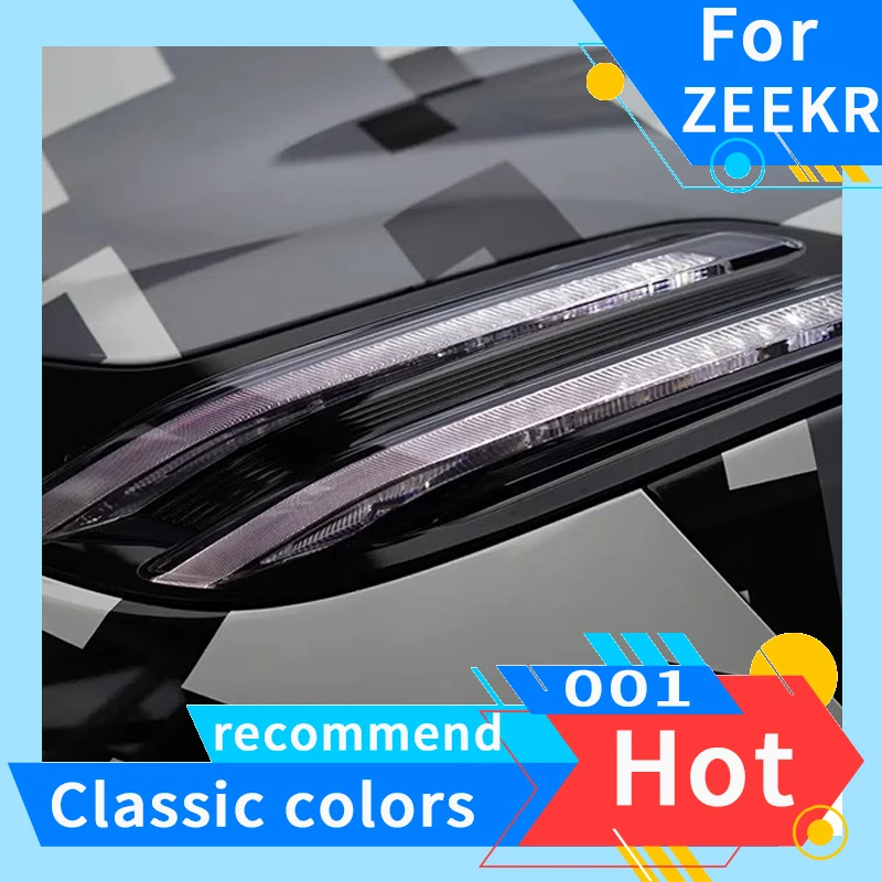 For Zeekr 001-21-24 models Smoked Black Headlight Film Special TPU Taillight Film Anti Wear Scratching Film Modification