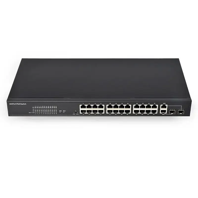 SDAPO PSE2624GSR-AI POE Switch 24 Ports 100M POE Switch AI watchdog anti-thunder 4KV poe switch with SFP