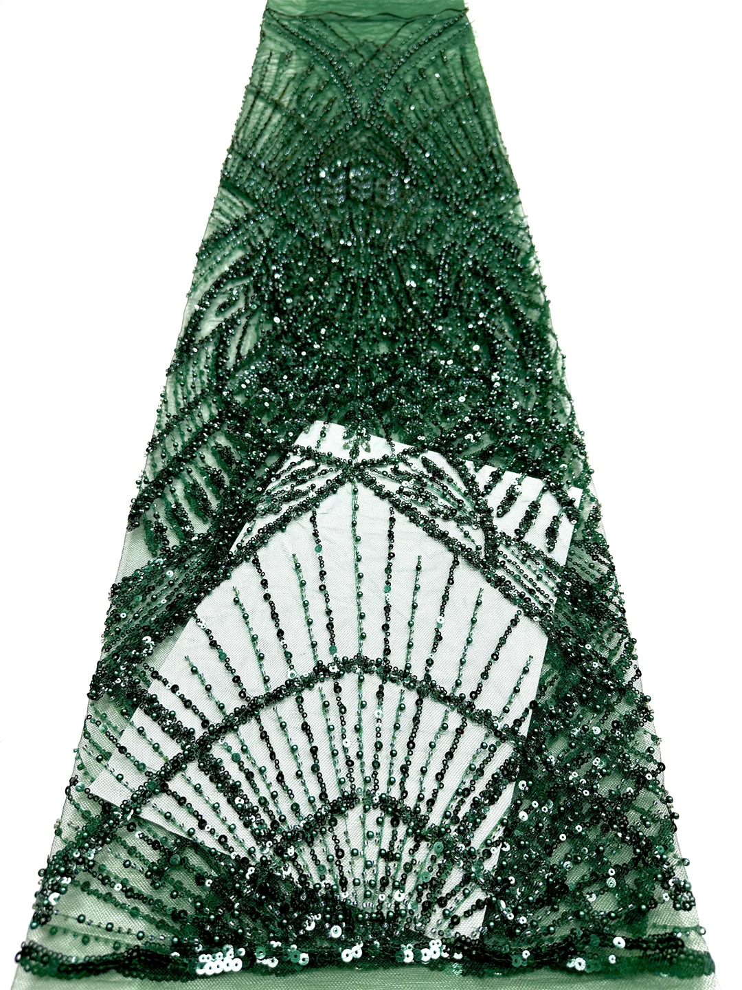 2026 Luxurious Nigerian African Beaded Lace Fabric High Quality Sequins Embroidery African French Lace Fabric For Sewing Dress