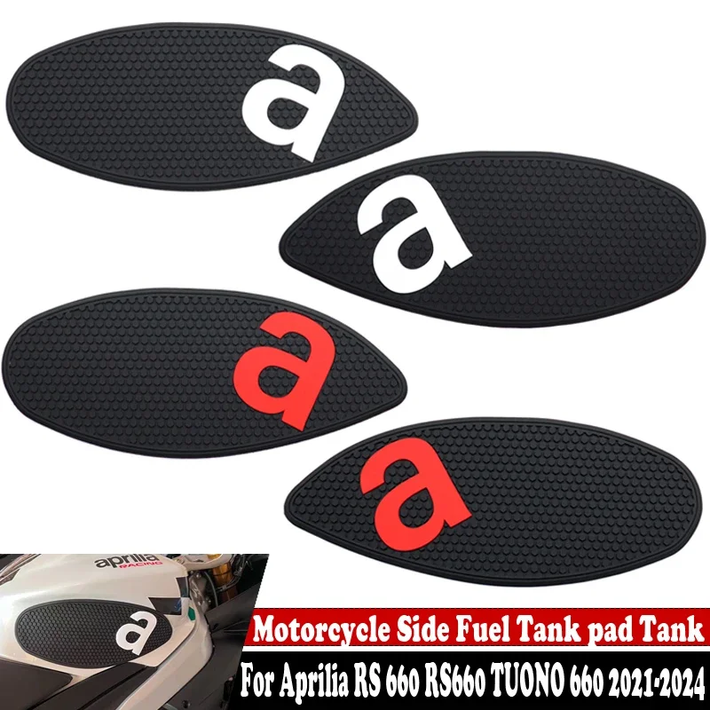 Motorcycle Tankpad anti-slip tank Pad protection stickers SIDE TANK PADS Traction Pad Fit For Aprilia RS 660 RS660 TUONO 660