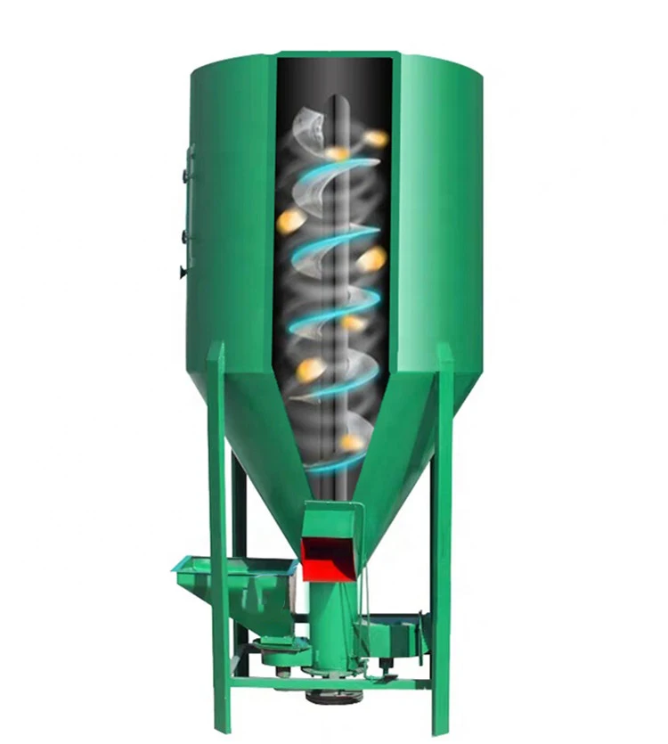 Automatic Cattle  Small Pig Feed Mixing Powder Mixer and Crusher Grinder Making Machine