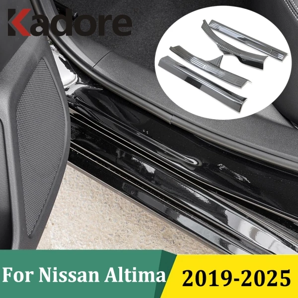 

For Nissan Altima 2019-2022 2023 2024 2025 Stainless Steel Side Door Sill Scuff Plate Trim Sticker Inner Styling Accessories