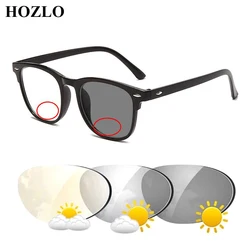 Unisex Bifocals Photochromic Reading Sunglasses for Women Men Look Near Far Presbyopia Glasses Magnifier Driver Eyeglasses Gafas