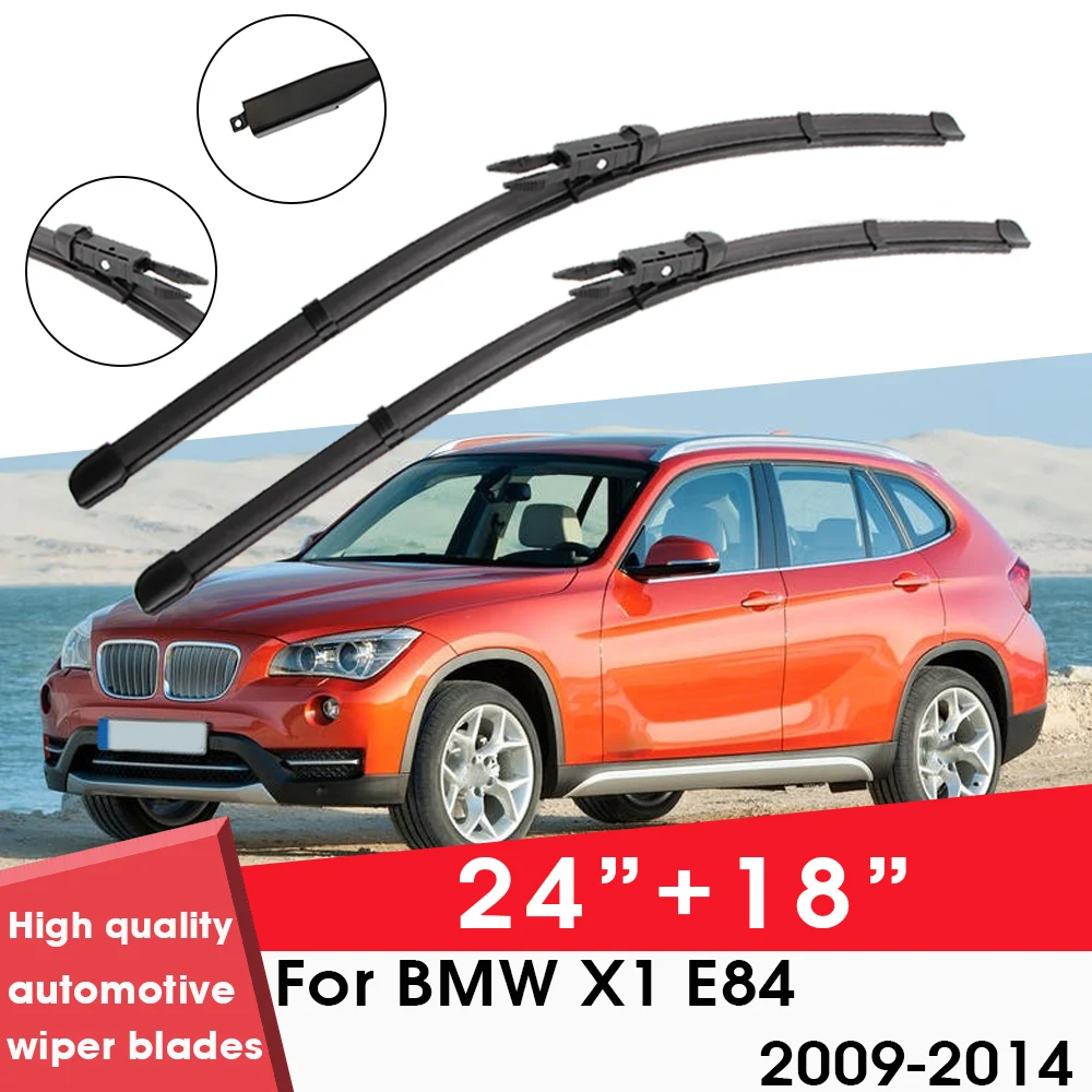 

Car Wiper Blade For BMW X1 E84 2009-2014 24"+ 18" Windshield Windscreen Clean Naturl Rubber Car Wipers Accessories