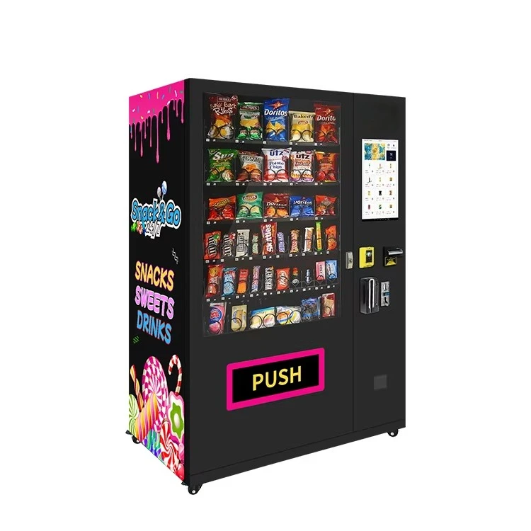 New Arrival Smart Vending Machine Card Reader Snack Vending Machine Cold Drinks 21.5 Inch Touch Screen 60 Slots