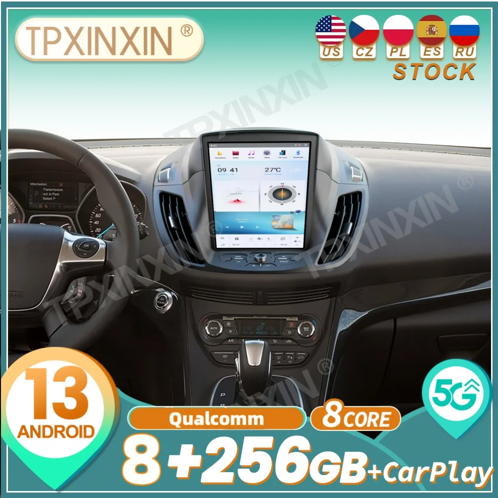 Qualcomm For Ford Kuga 2013 2014 2015 2016 2017 Android Carplay Car Radio Automotive Multimedia Player GPS Navigatio Head Unit