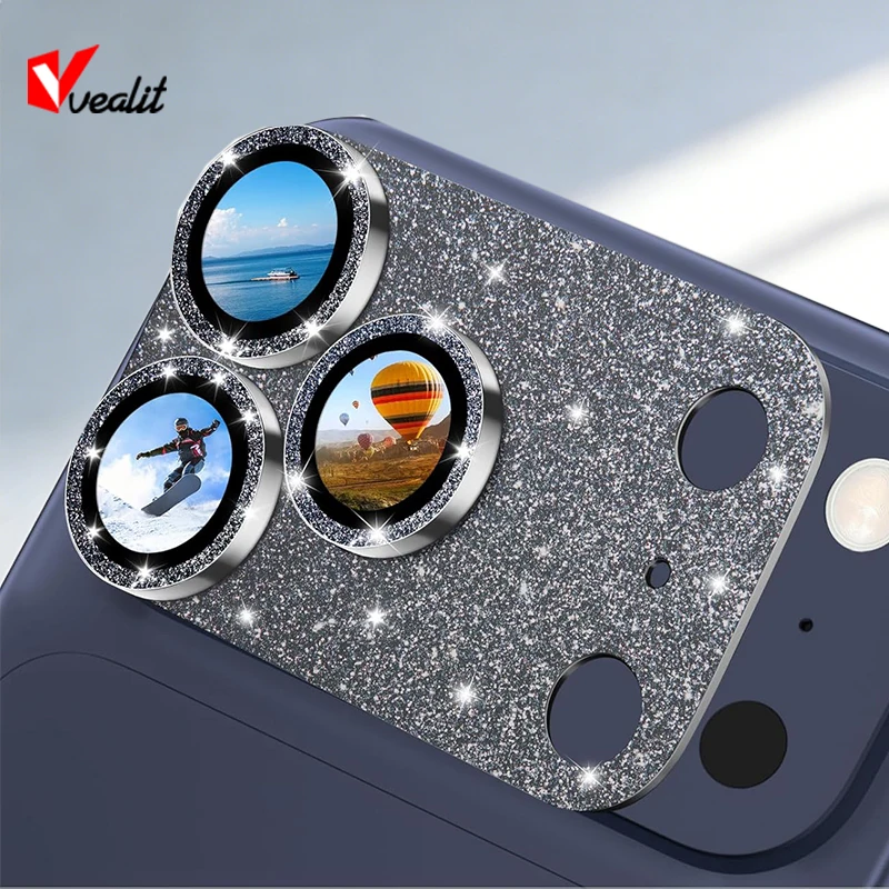 

Camera Lens Protector For iPhone 17 Pro Max Alloy Ring Back Lens Tempered Glass for iPhone 17 Pro Diamond Metal Camera Cover Cap