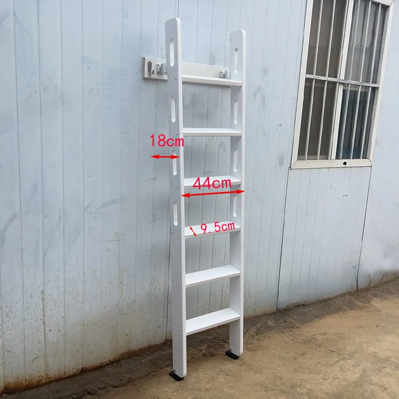 White vertical storage solid wood ladder climbing attic ladder up and down bed ladder invisible wall retractable solid wood stai