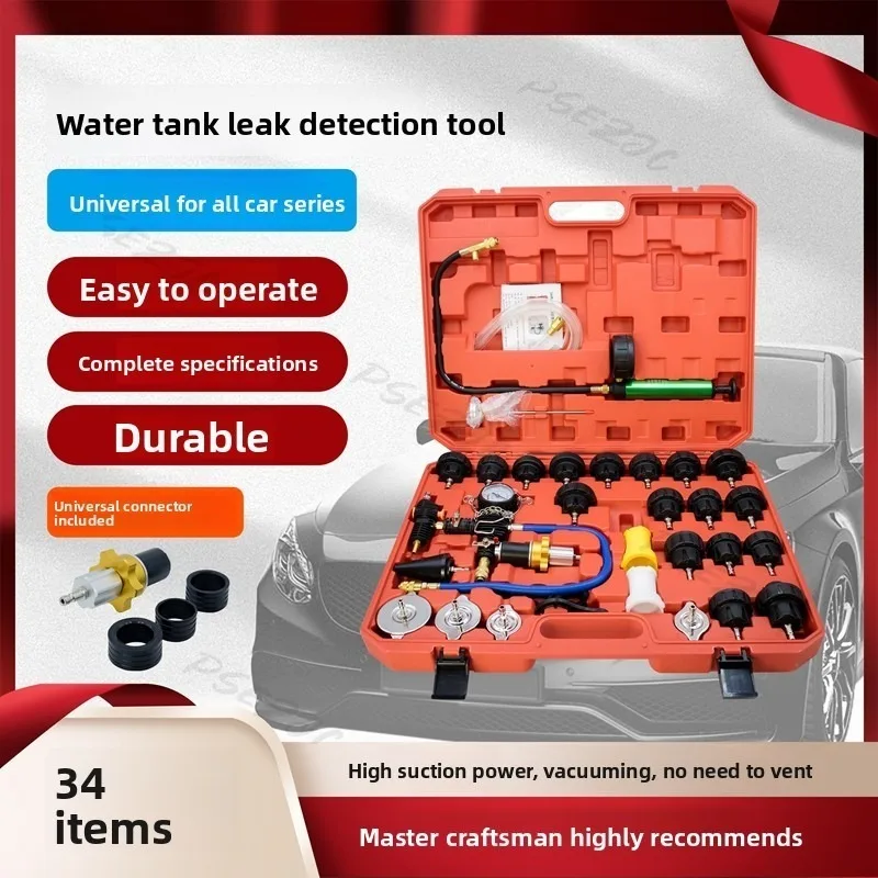 

Detector Fugas para Tanque Agua Coche, Herramienta Prueba Fugas, Manómetro Vacío y Presión, Reemplazo Refri