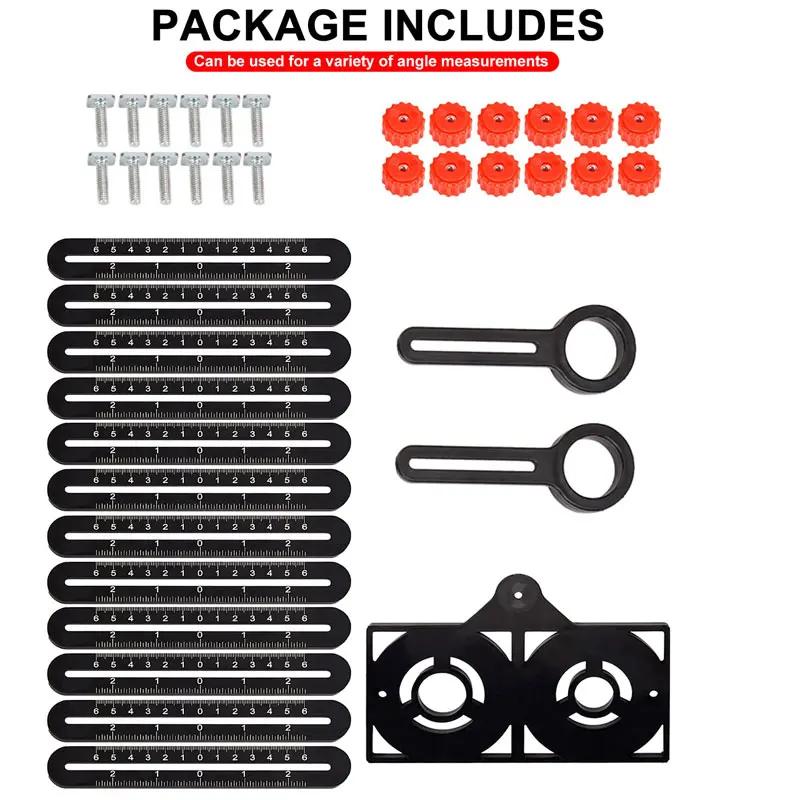 16-Sides Multi Angle Measuring Ruler Hole Locator Aluminum Alloy Universal Measuring Ruler Protractors Tile Woodworking Puncher