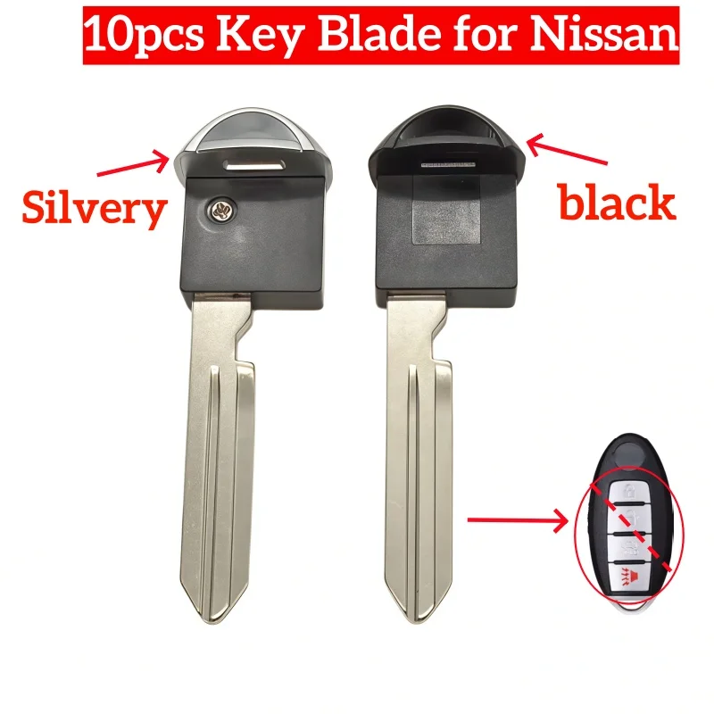 5/10pcs NSN14 Car Keyless Fob Key Blade Emergency Ignition Key Blank for Nissan X-trail Qashqau Micra Note Juke Murano Maxima