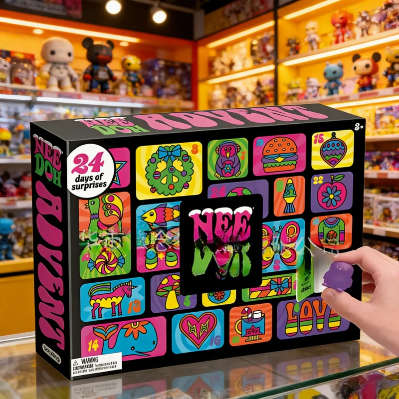 

2026 NeeDoh Advent Calendar Gift for Children 24 Day 3D PVC Dolls Countdown 2026 New Year Surprise Blind Box Bag Party New