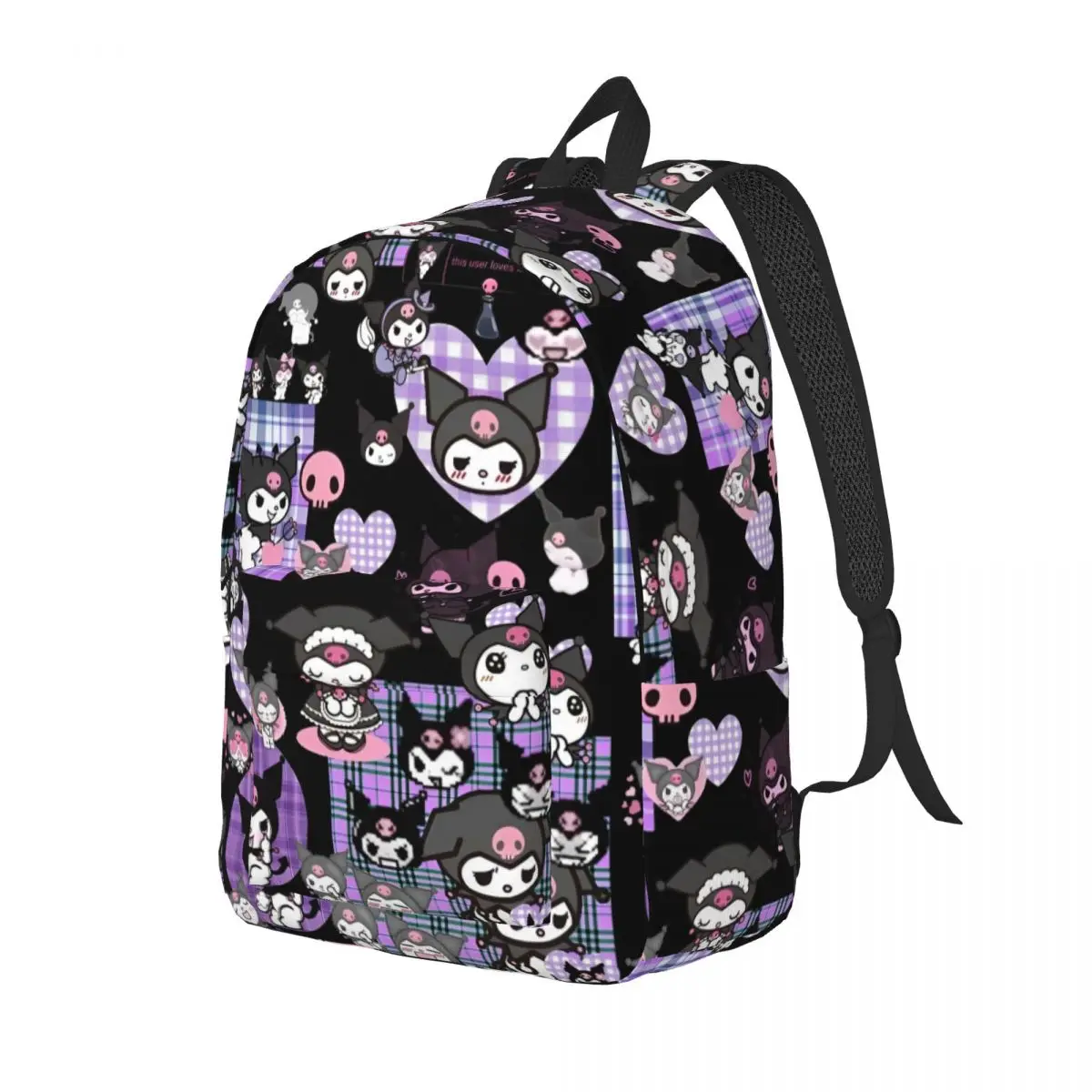 Hot Lovely Kuromi Backpack Casual Backpacks Unisex University Durable High School Bags Design Rucksack