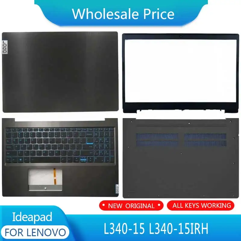 Новинка, для Lenovo Ideapad L340-15, задняя крышка для ноутбука, ЖК-дисплей, передняя панель, верхняя подставка для рук, Нижняя основа, корпус, петли для клавиатуры