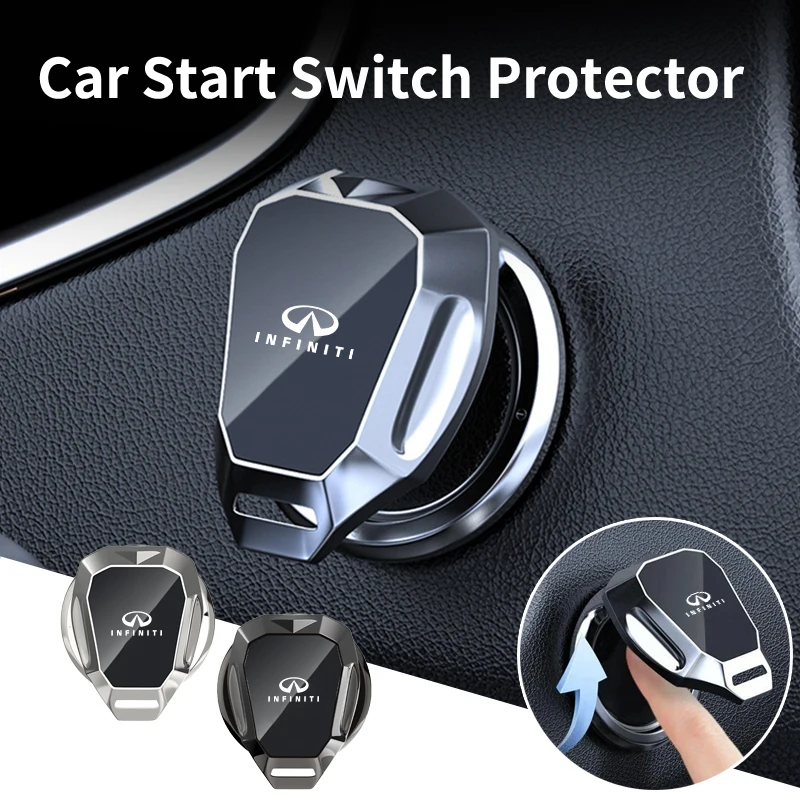 Car Accessories One-Touch Start Button Cover Metal Start Case For Infiniti Q50 FX35 Q30 G37 Q70 QX70 G35 Q60 QX50 QX60 QX80 QX30